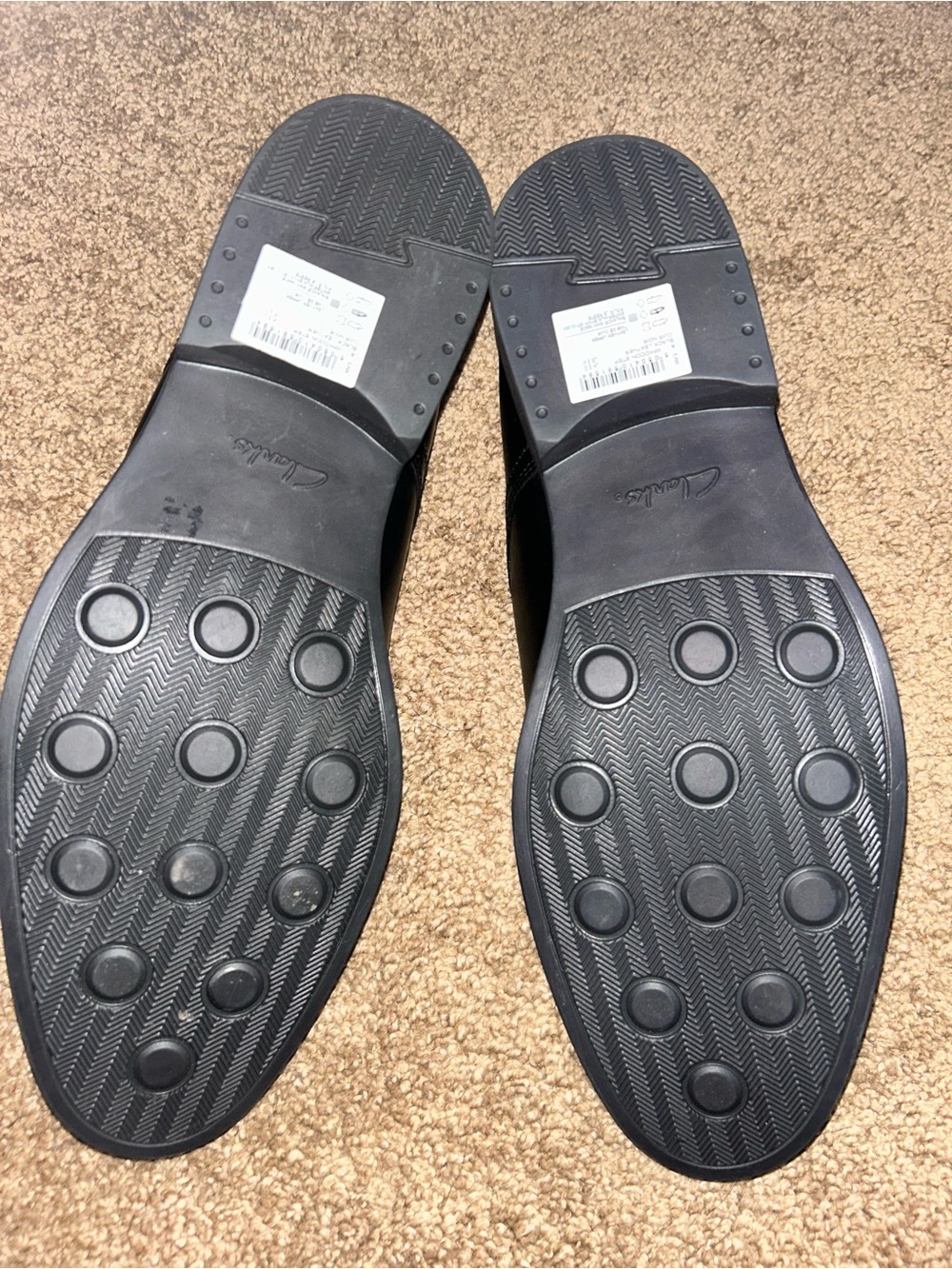 Clarks Markman Plain Black Leather Slip-on Loafer Shoe Mens Size 9M - Picture 6 of 7